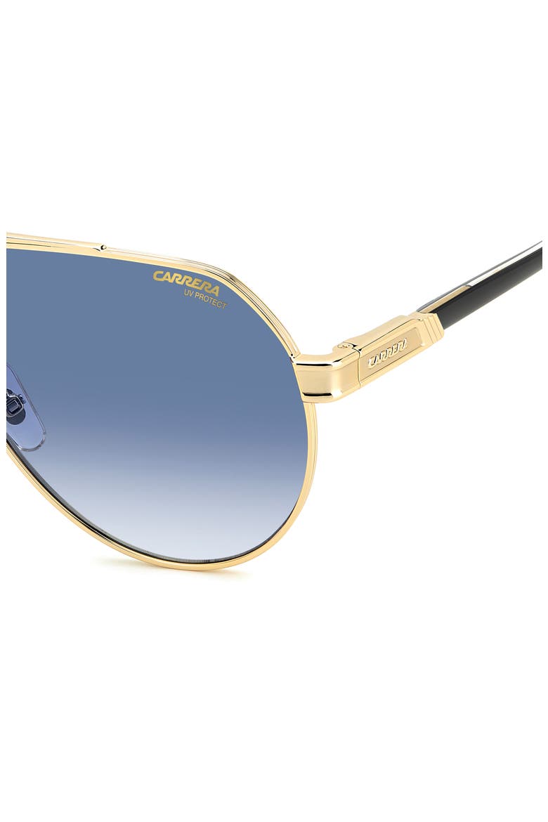 Victory 62mm Gradient Aviator Sunglasses, Alternate, color, GOLD/ BLUE SHADED