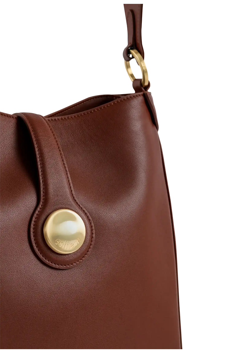 Esthera 9AM Leather Shoulder Bag, Alternate, color, Brown