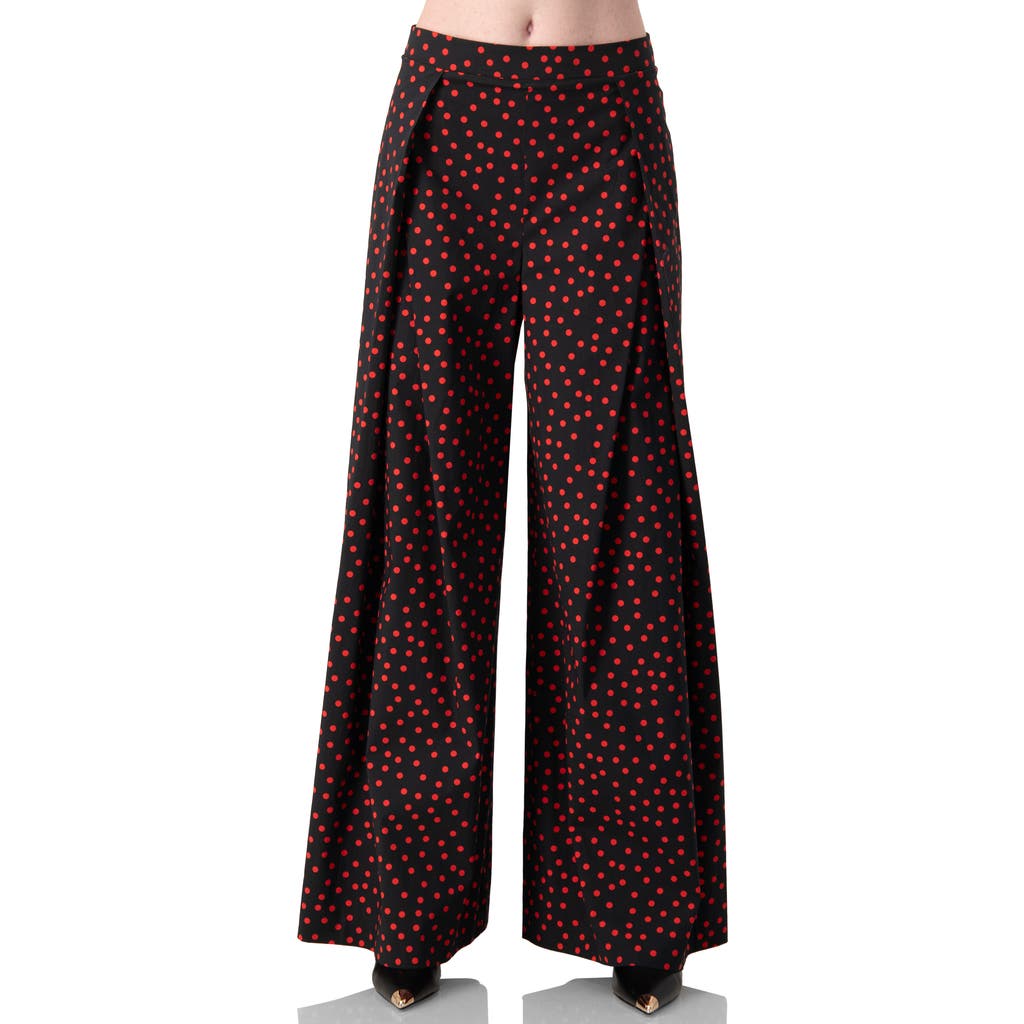 Ivonne Wide-leg Polka Dot Pants In Multi