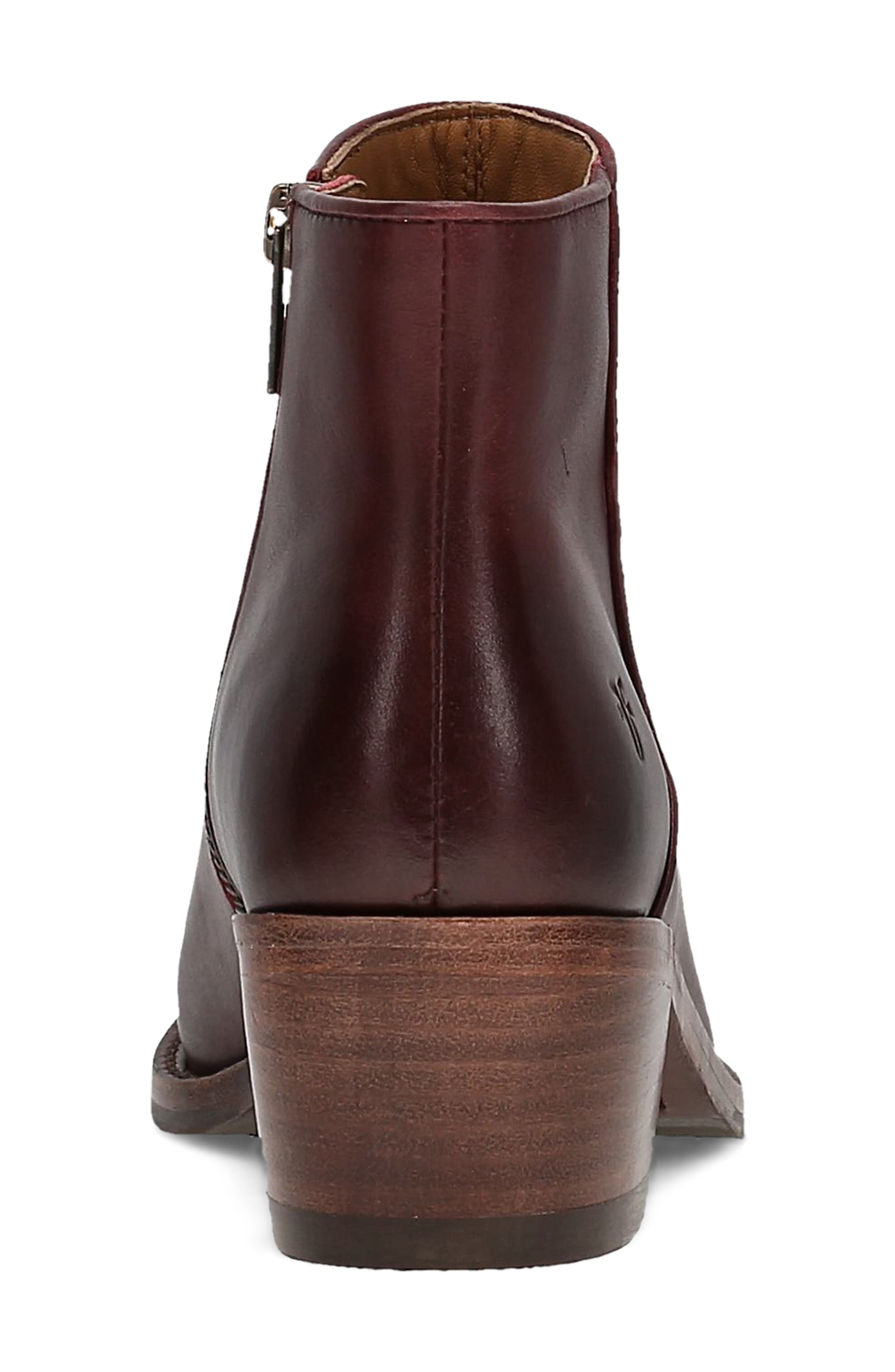 Carson 2 Piping Bootie, Alternate, color, MERLOT