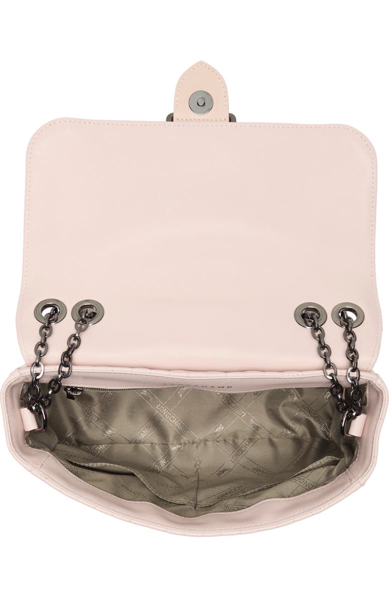 Longchamp Amazone Small Quilted Leather Crossbody Bag, Alternate, color, Pale Pink