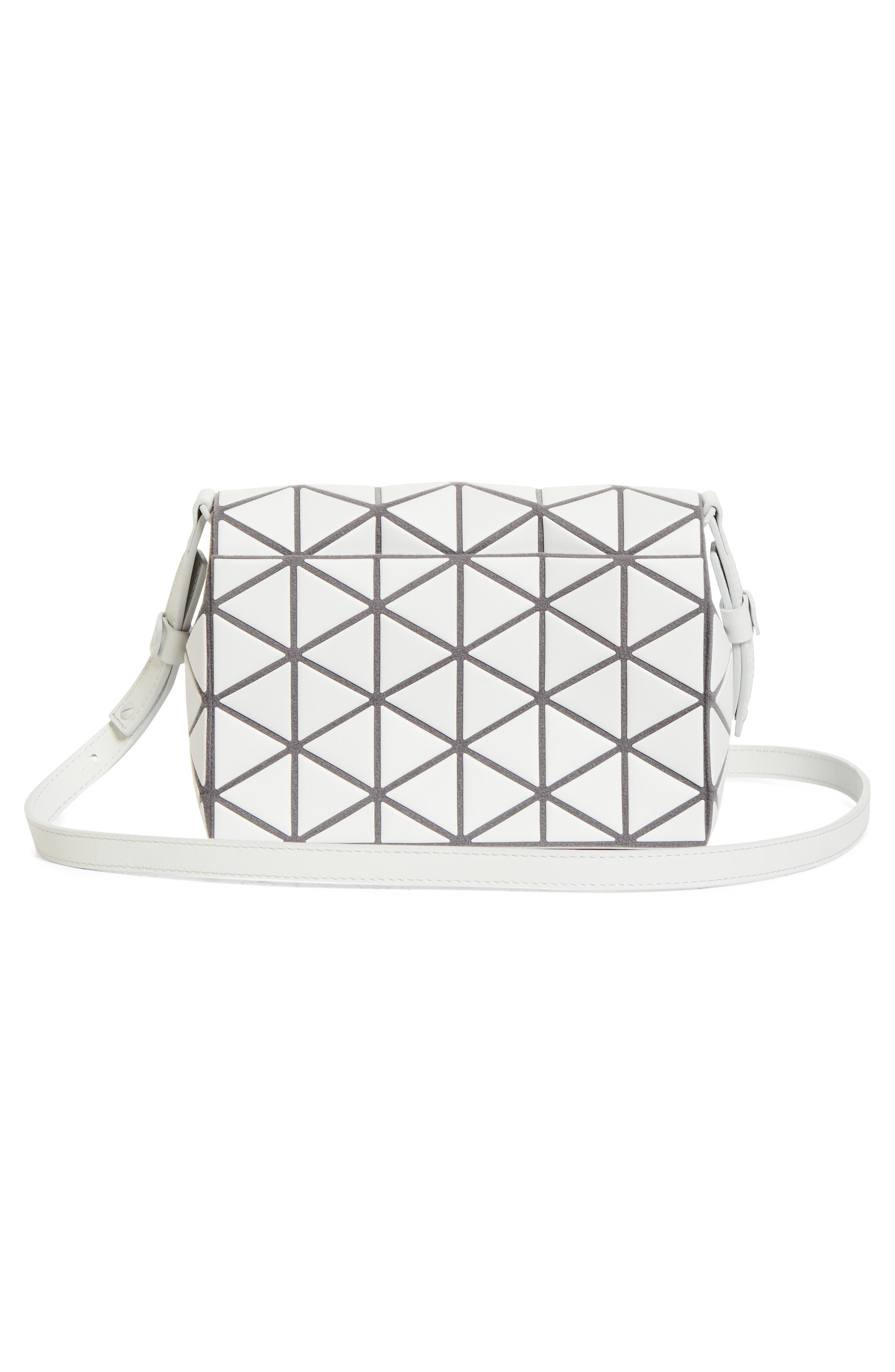 Bao Bao Issey Miyake Fossette Flap Crossbody Bag, Alternate, color, Light Gray
