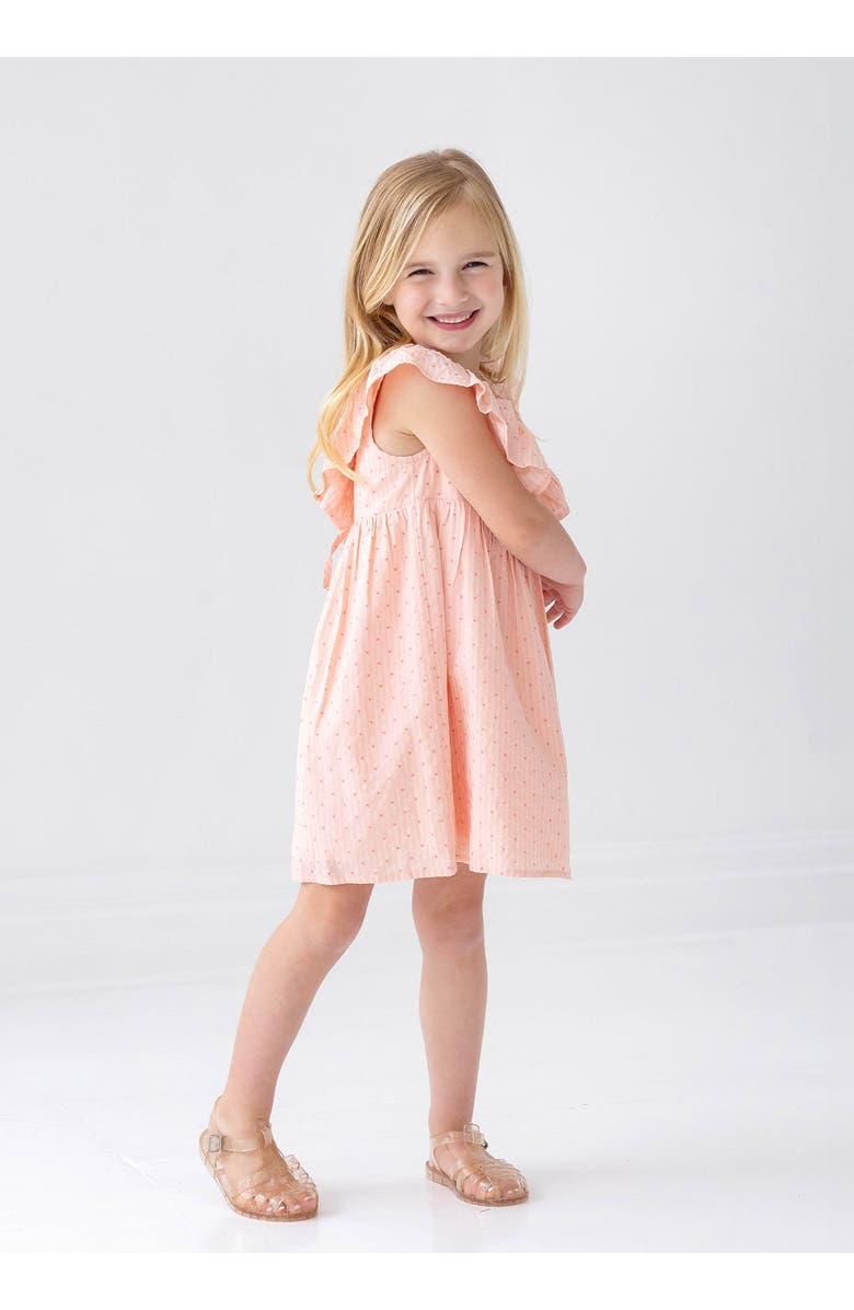 Mabel + Honey Mabel and Honey Heartstrings Girls' Dress - Blush Pink A-Line with Ruffled V-Back (Nordstrom Exclusive)., Alternate, color, Pink
