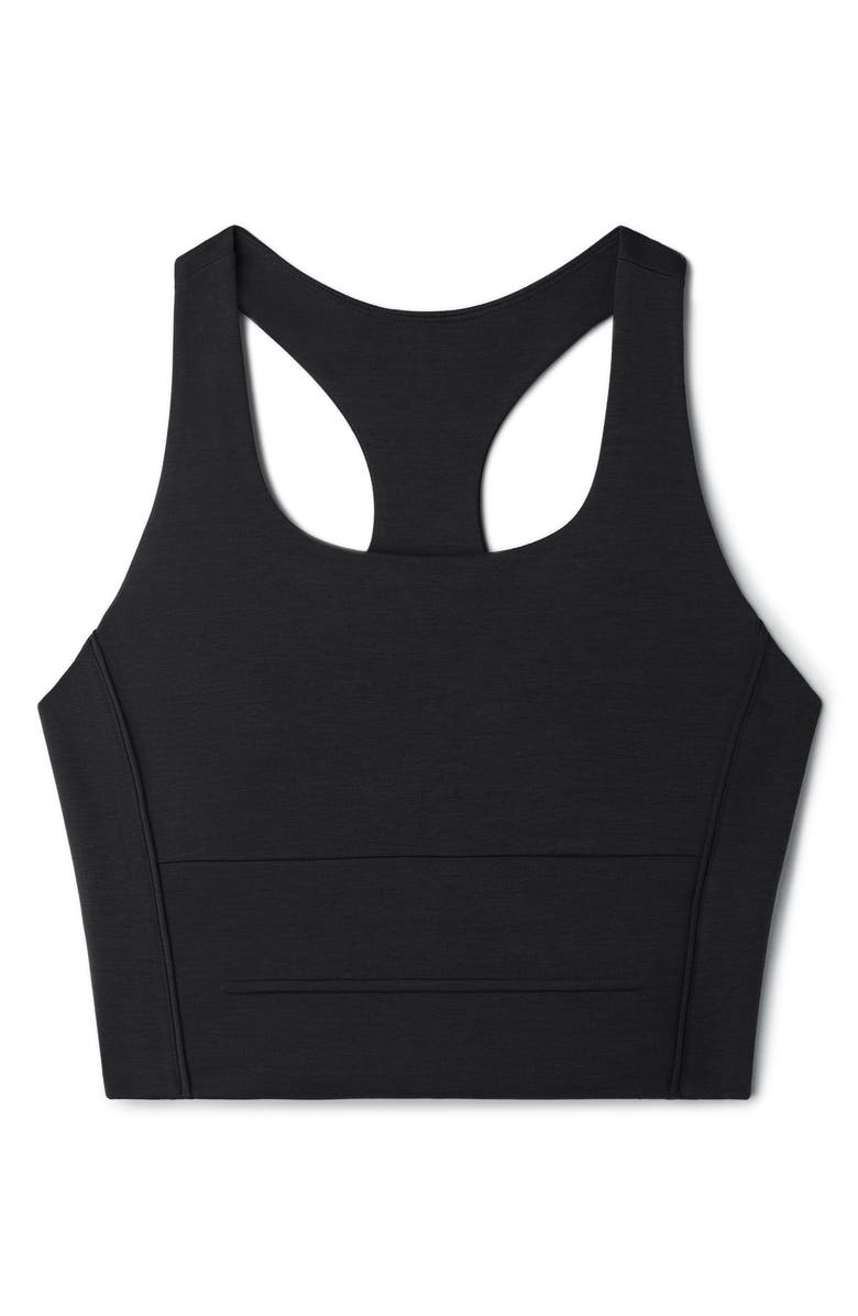 Rhone Revive Longline Bra, Alternate, color, Black Heather