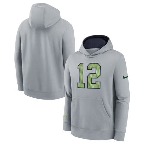 Youth Nike  Wolf Gray Seattle Seahawks 2025 Rivalries Collection Club Hoodie