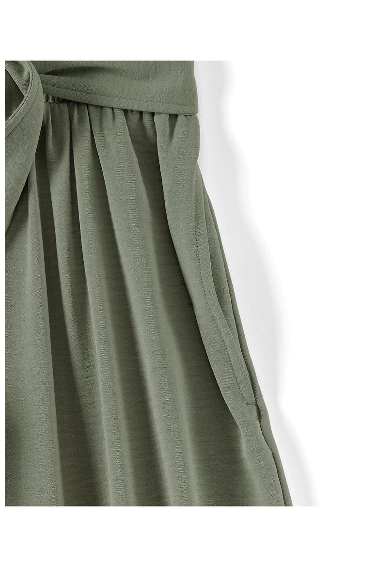 Sleeveless Creaseless Wrap Jumpsuit, Alternate, color, Sage