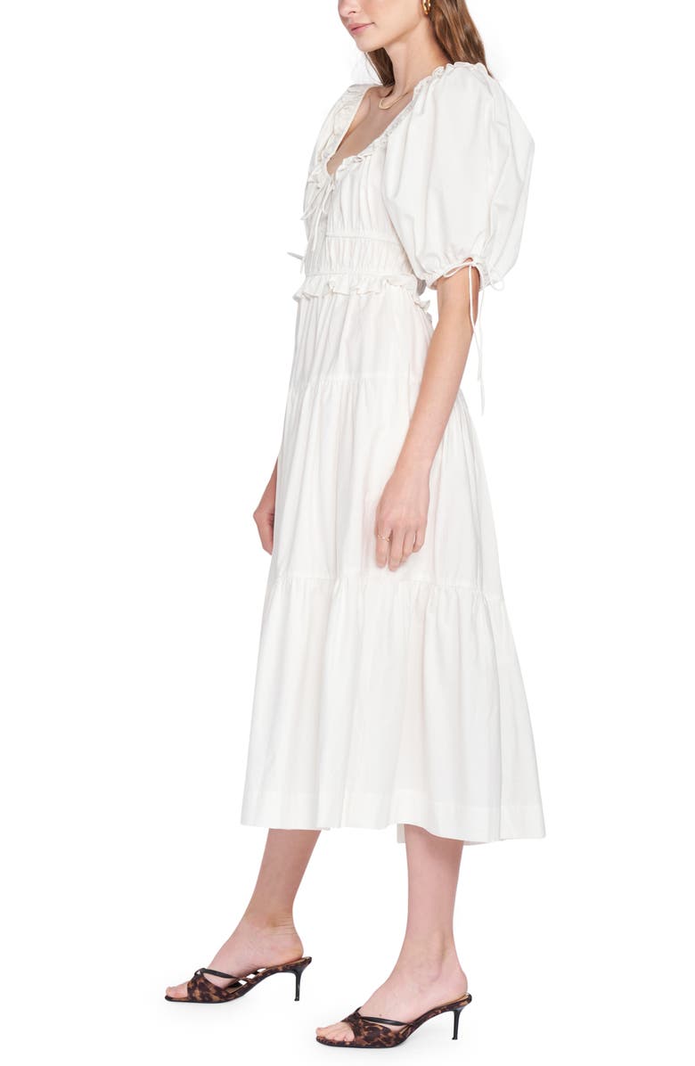 En Saison Poplin Tiered Cotton Midi Dress, Alternate, color, 