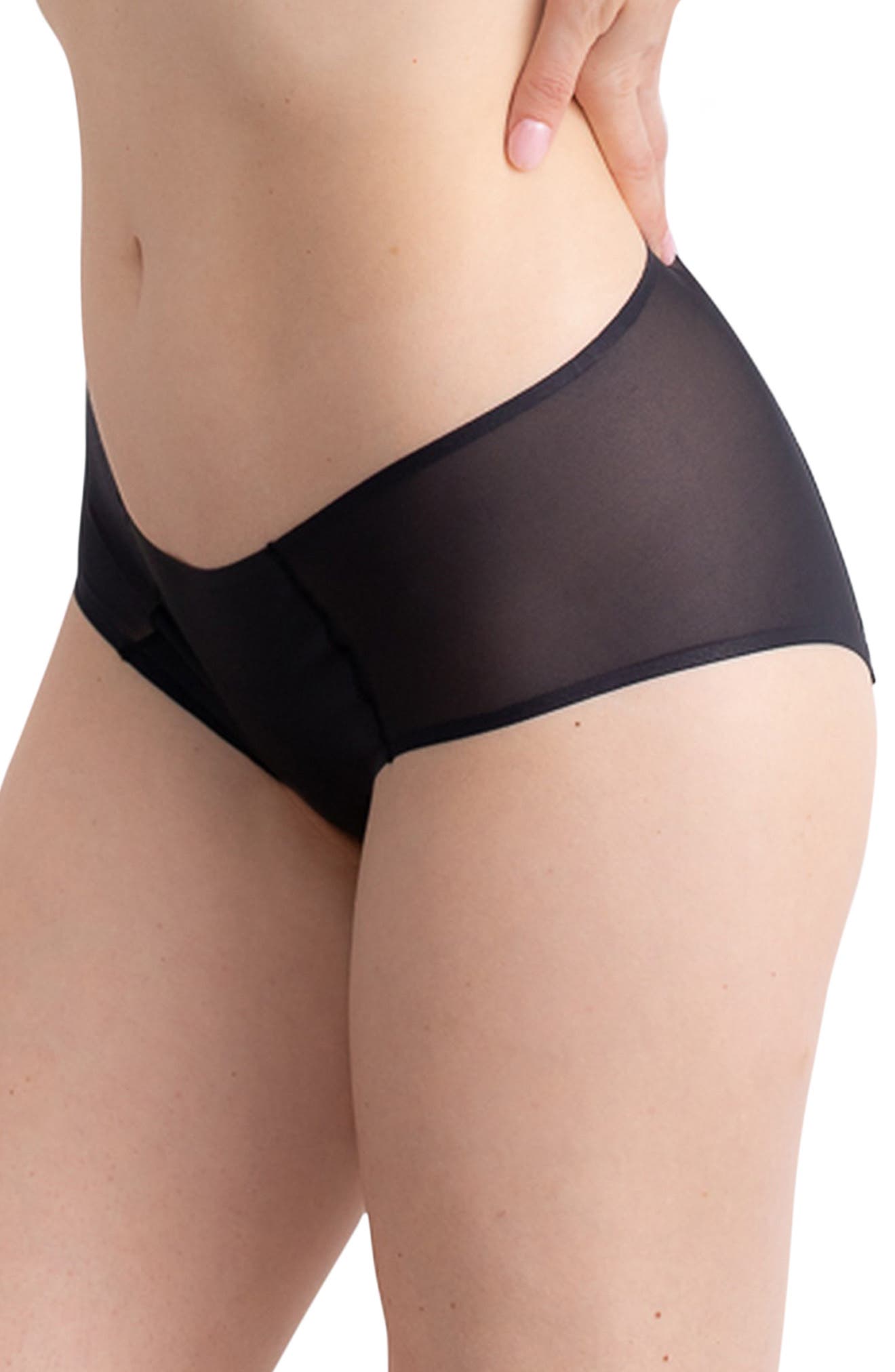 Uwila Warrior Soft Seamless Briefs with Mesh in Tap Shoe Black 