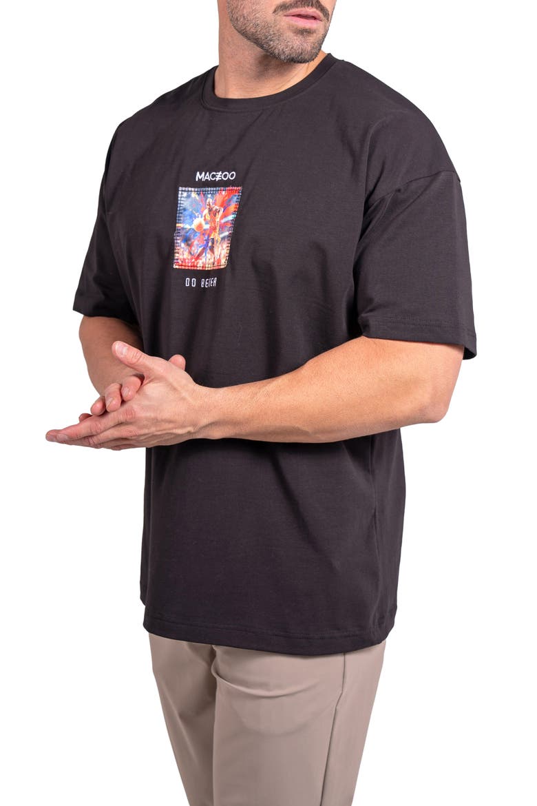 Ascension R.I.P. Appliqué Cotton Graphic T-Shirt, Alternate, color, BLACK