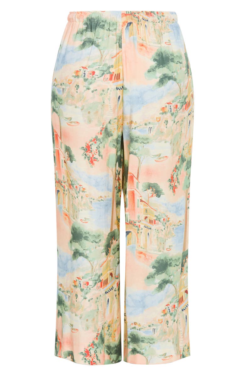 City Chic Halle Print Pants, Alternate, color, Sardinia