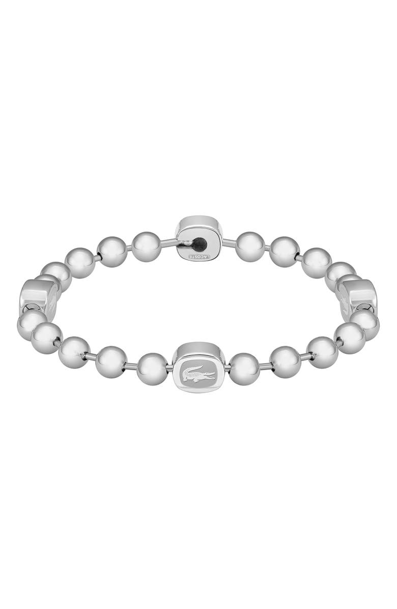Lacoste Men's Vigor Ball Chain Bracelet, Main, color, Silver
