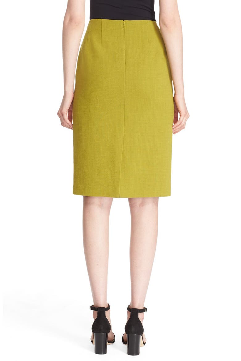 Pencil Skirt with Back Vent, Alternate, color, DEEP PLANTAIN