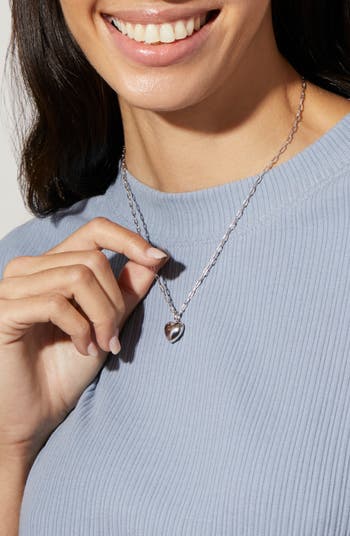 Ana Luisa Puffed Heart Necklace - Lev | Nordstrom
