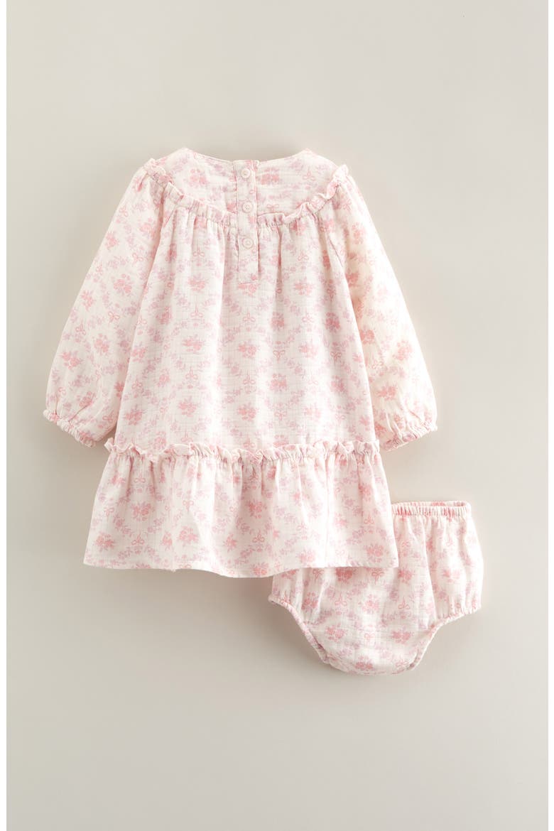 Long Sleeve Cotton Gauze Dress & Bloomers, Alternate, color, PINK PRETTY COSETTE FLORAL