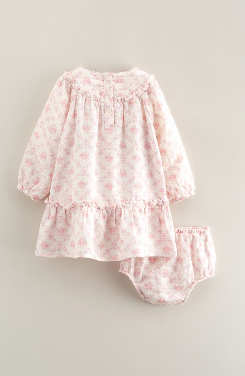 Nordstrom Long Sleeve Cotton Gauze Dress & Bloomers, Alternate, color, Pink Pretty Cosette Floral