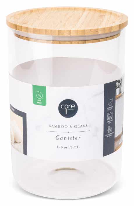 126 oz. Glass Canister with Bamboo Lid