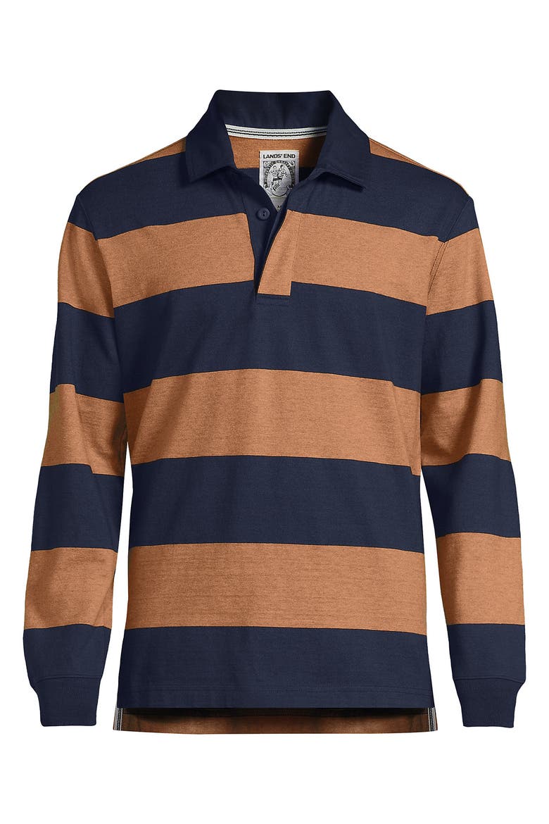 Long Sleeve Rugby Shirt, Alternate, color, French Navy Stripe