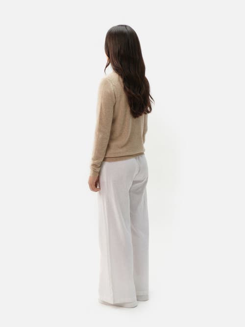 Gobi Mongolian Cashmere Full-zip Cashmere Cardigan In Warm Grey