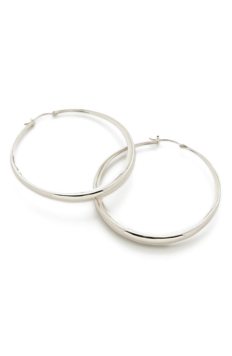 Monica Vinader Deia Chamfered Large Hoop Earrings, Main, color,