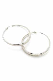 Monica Vinader Deia Chamfered Large Hoop Earrings