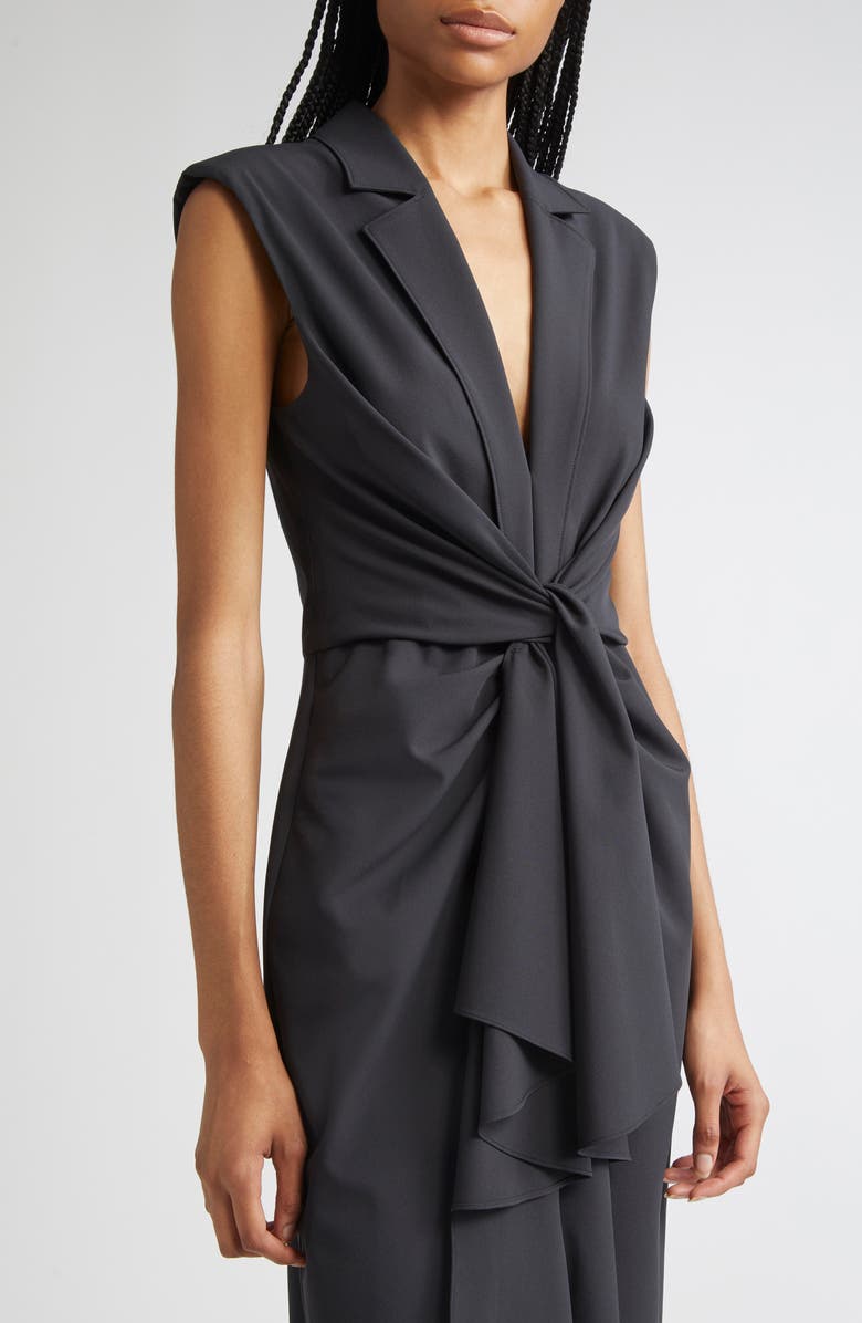 Cinq à Sept Padma Plunge Neck Dress, Alternate, color, Black