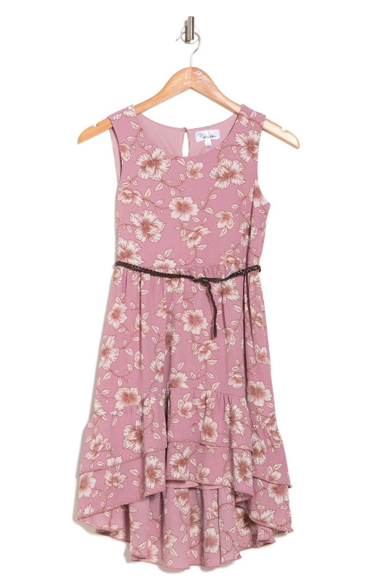 LNL Kids' Floral Sleeveless Tiered Dress, Main, color, 