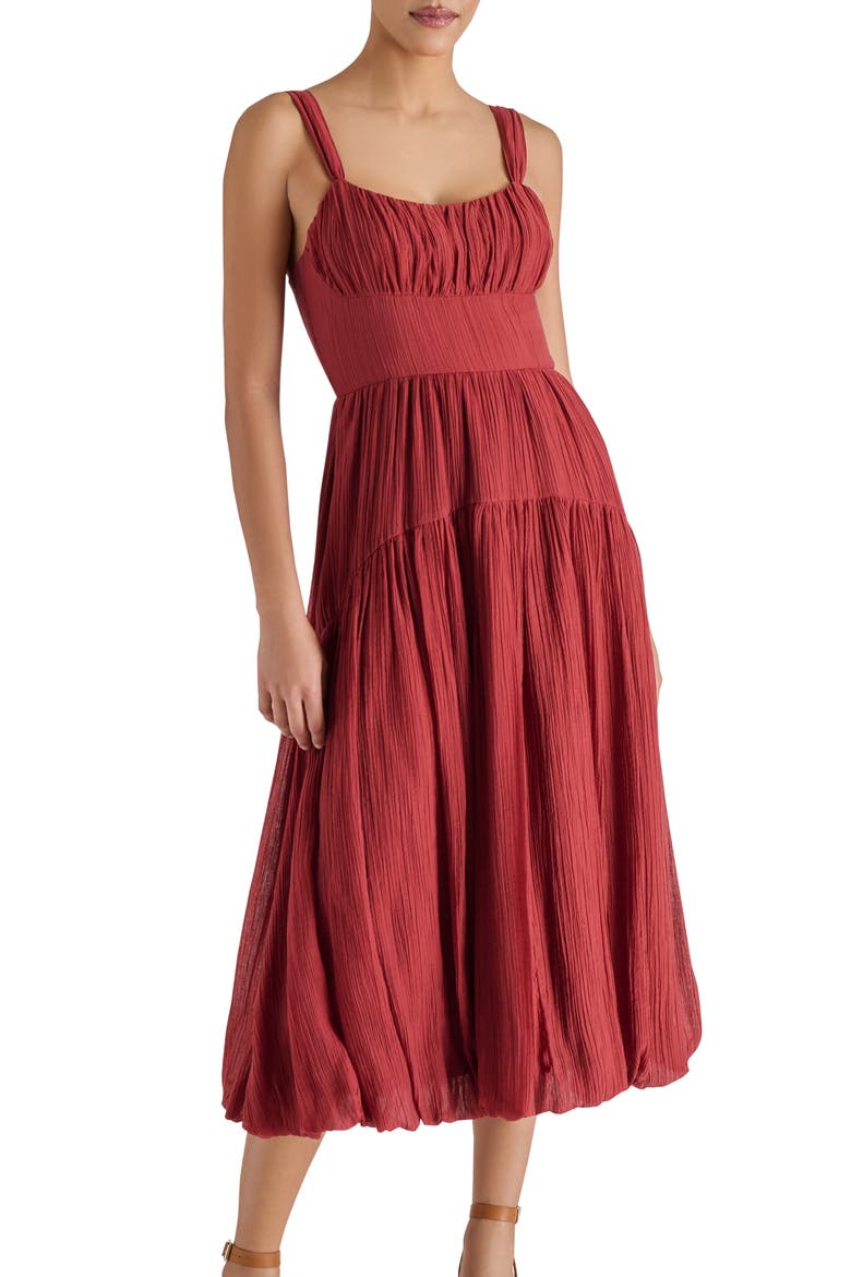 Eartha Sleeveless A-Line Dress, Alternate, color, NUTMEG