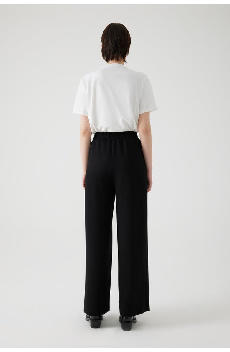 Exquise Elastic Waist Wide Leg Pants, Alternate, color, Black