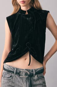 MANGO TEEN Velvet Crop Vest