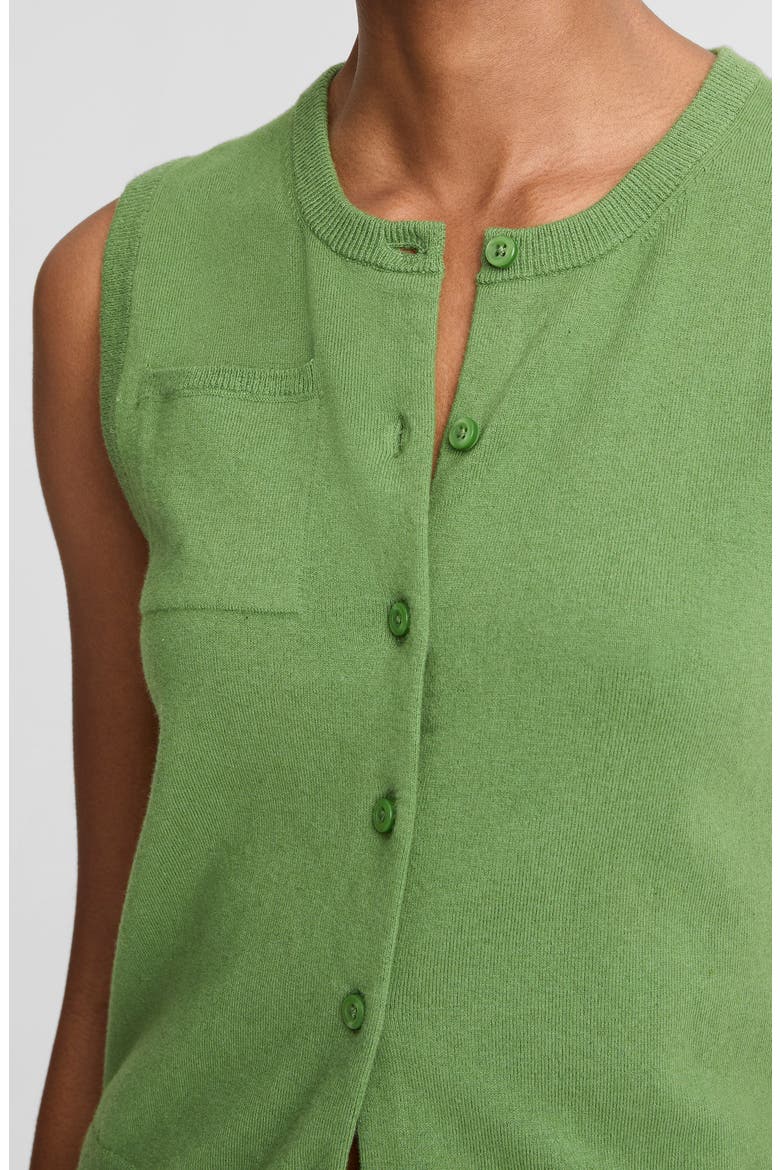 Button Front Sweater Vest, Alternate, color, GARDEN