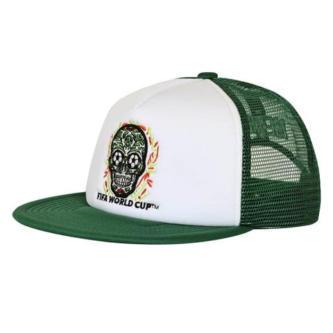 Men's Outerstuff  White/Green Mexico National Team Defender Adjustable Trucker Hat