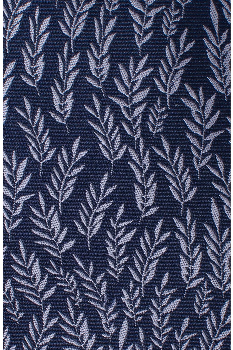 Blue Leaf Silk Tie, Alternate, color, BLUE