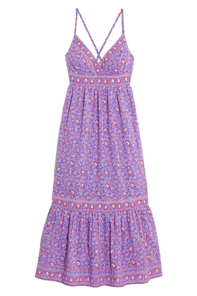 Tile Print Tie Back Maxi Sundress, Alternate, color, KATAMA TILE - VIOLET