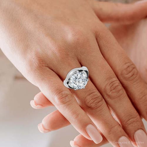 Bliss Diamond Certified 5ct Bryn Diamond Solitaire Engagement Ring 14k Gold Or Pt Lab Grown In Silver