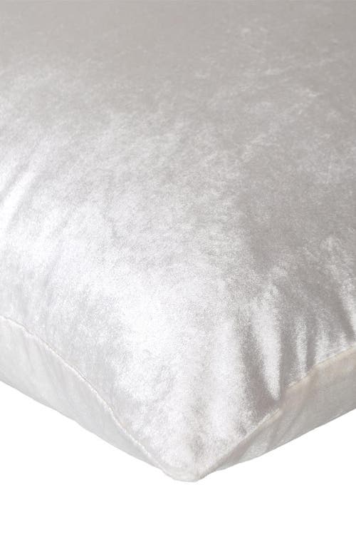 Parkland Collection Velvet Throw Pillow In White