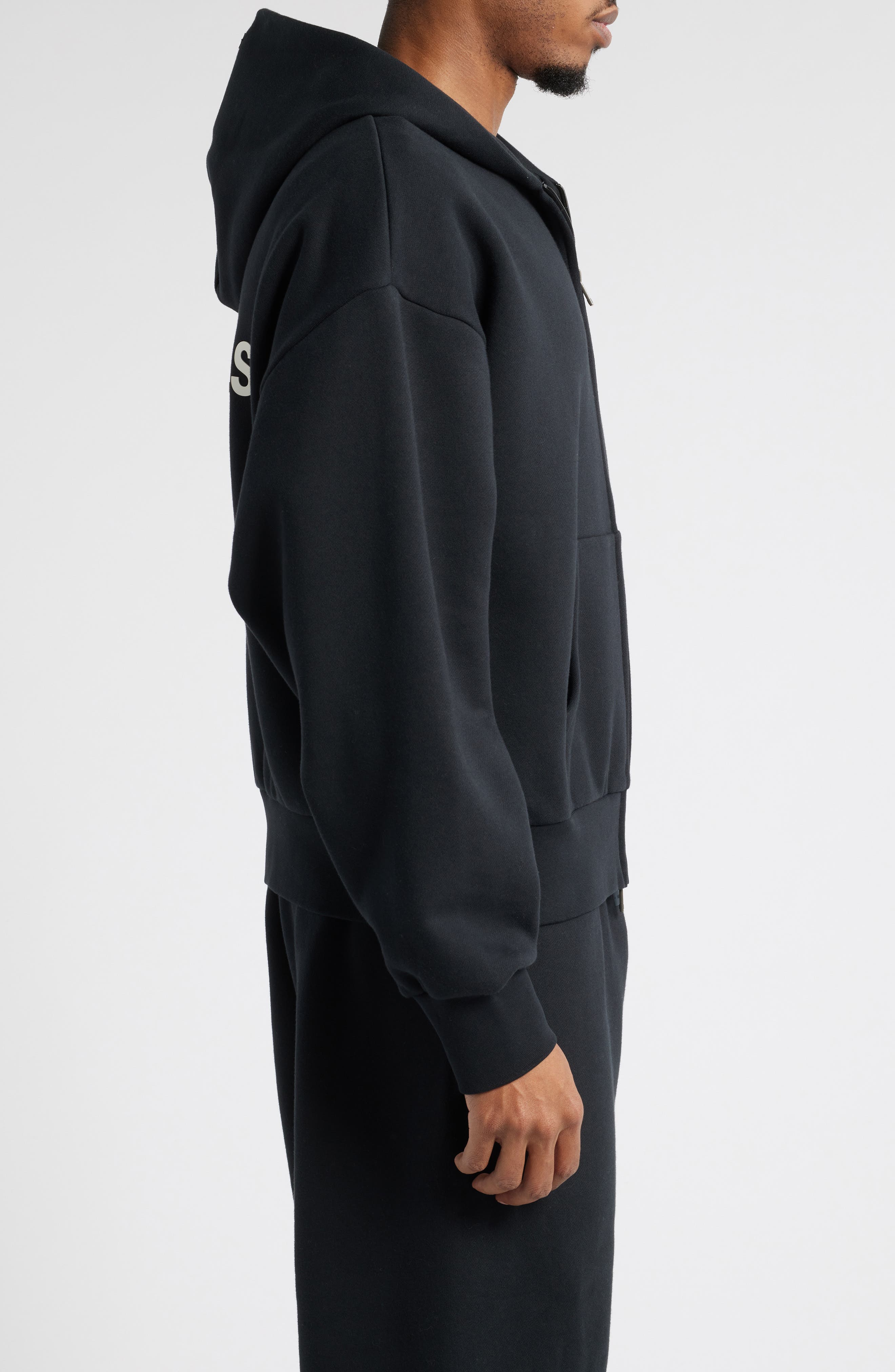 Fear of God Essentials Classic Logo Zip Hoodie (Men) | Nordstrom