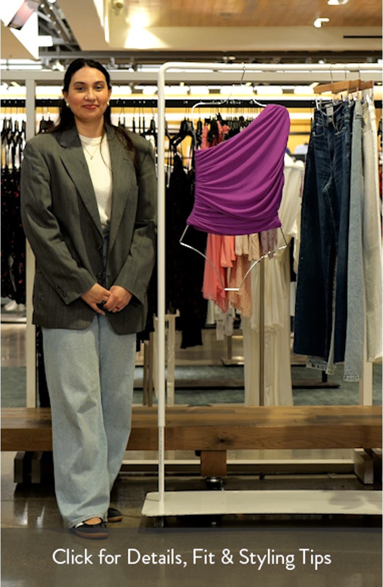 Campbell Ruched One Shoulder Knit Top, sales video thumbnail