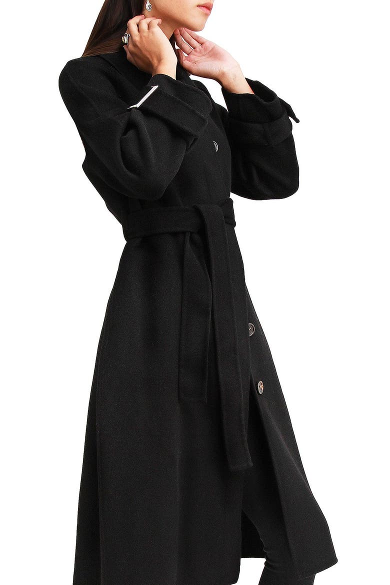Shore To Shore Wool Coat, Alternate, color, BLACK