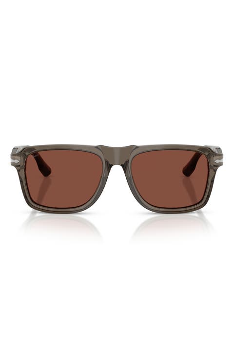 PO8002S 55mm Rectangle Sunglasses