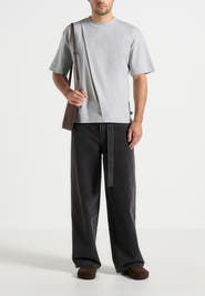 Manière De Voir Hugo Relaxed Fit Cotton T-Shirt With Pleat