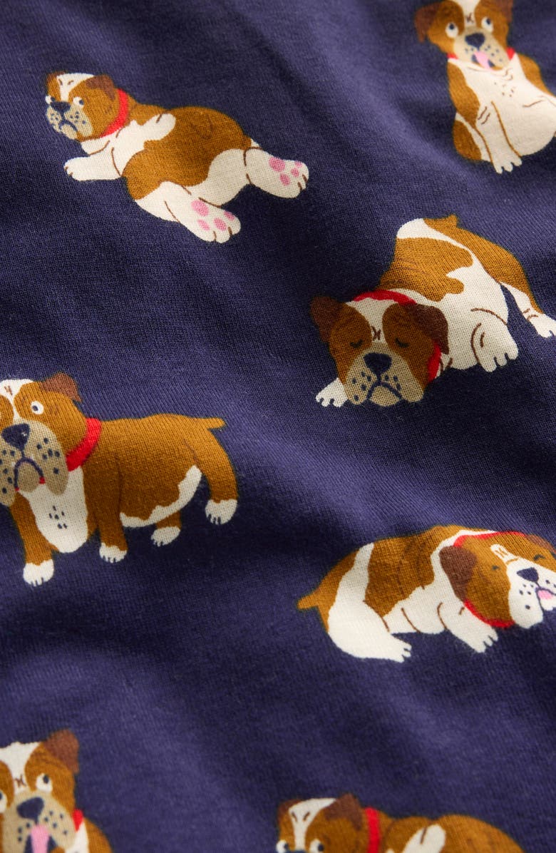 Boden Kids' Print Fitted Two-Piece Cotton Pajamas, Alternate, color, Medieval Bulldogs