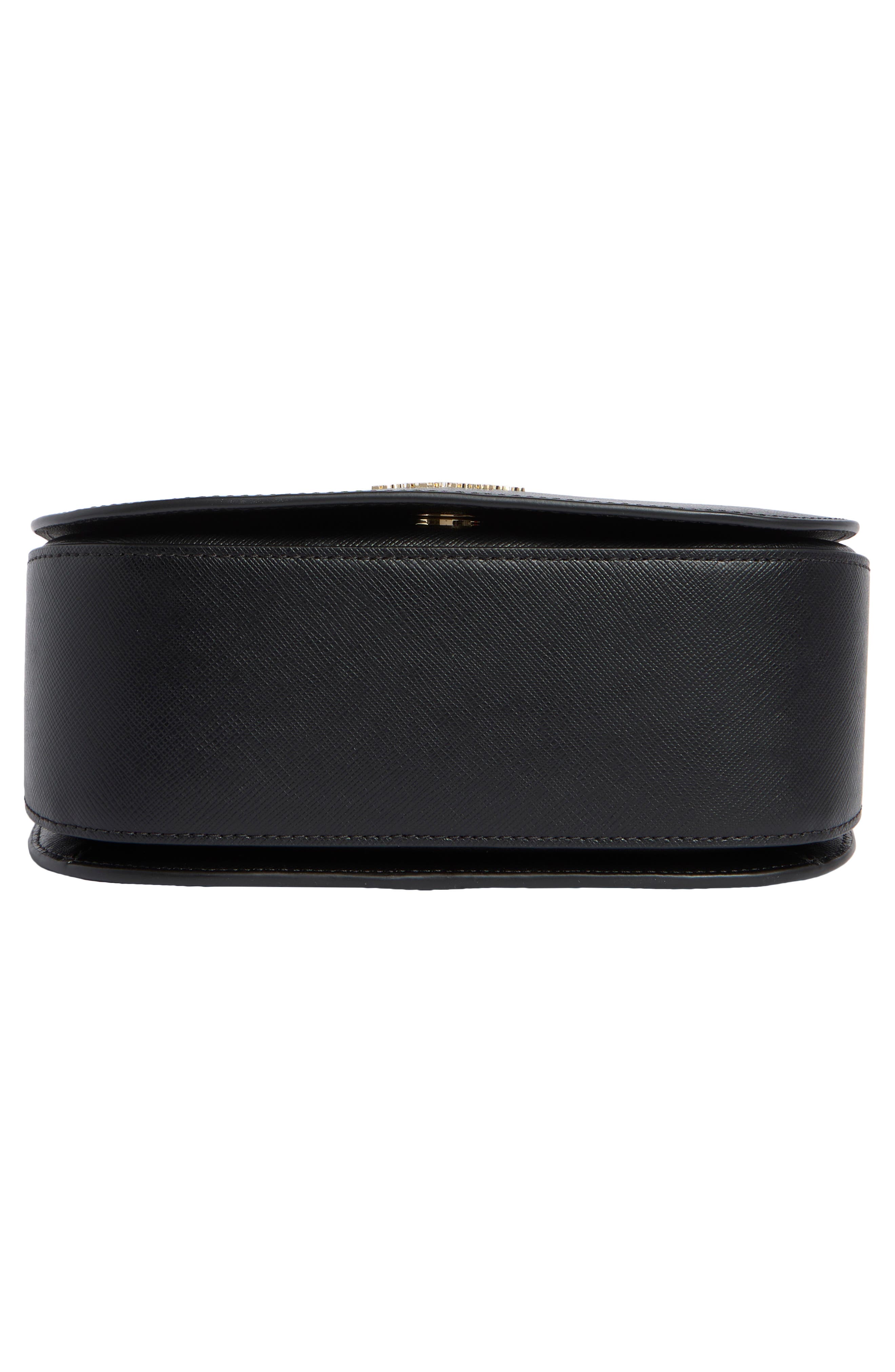 Kate Spade New York madison saffiano leather saddle bag, Alternate, color, Black