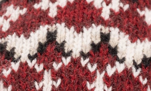 Muk Luks Frida Faux Fur Lined Scuff Slipper In Burgundy