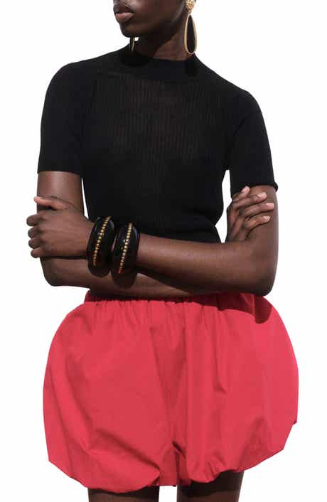 MANGO Short Sleeve Crop Sweater