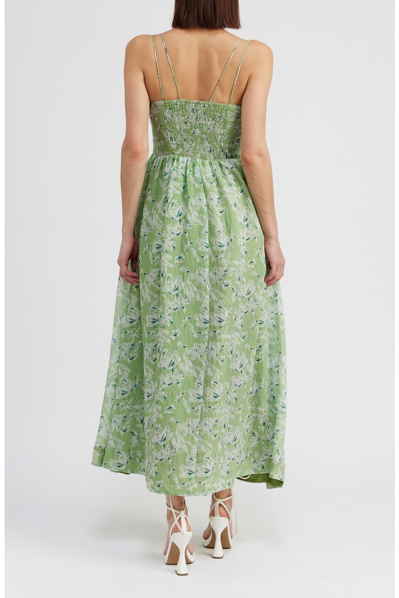 Laguna Floral Maxi Sundress, Alternate, color, LIGHT GREEN TEAL