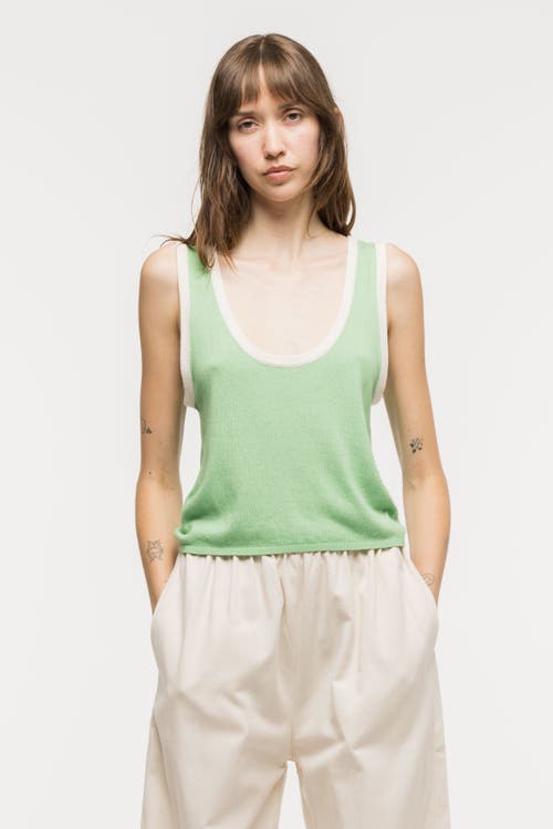 Toit Volant Kaya Knit Tank Top In Green