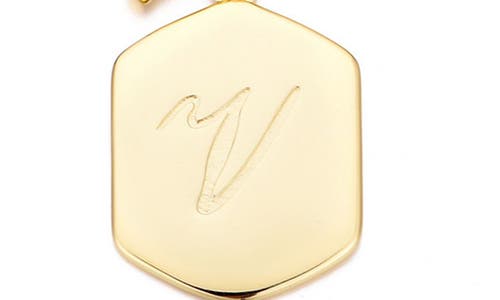 Adornia Monogram Initial Charm Chain Bracelet In Gold