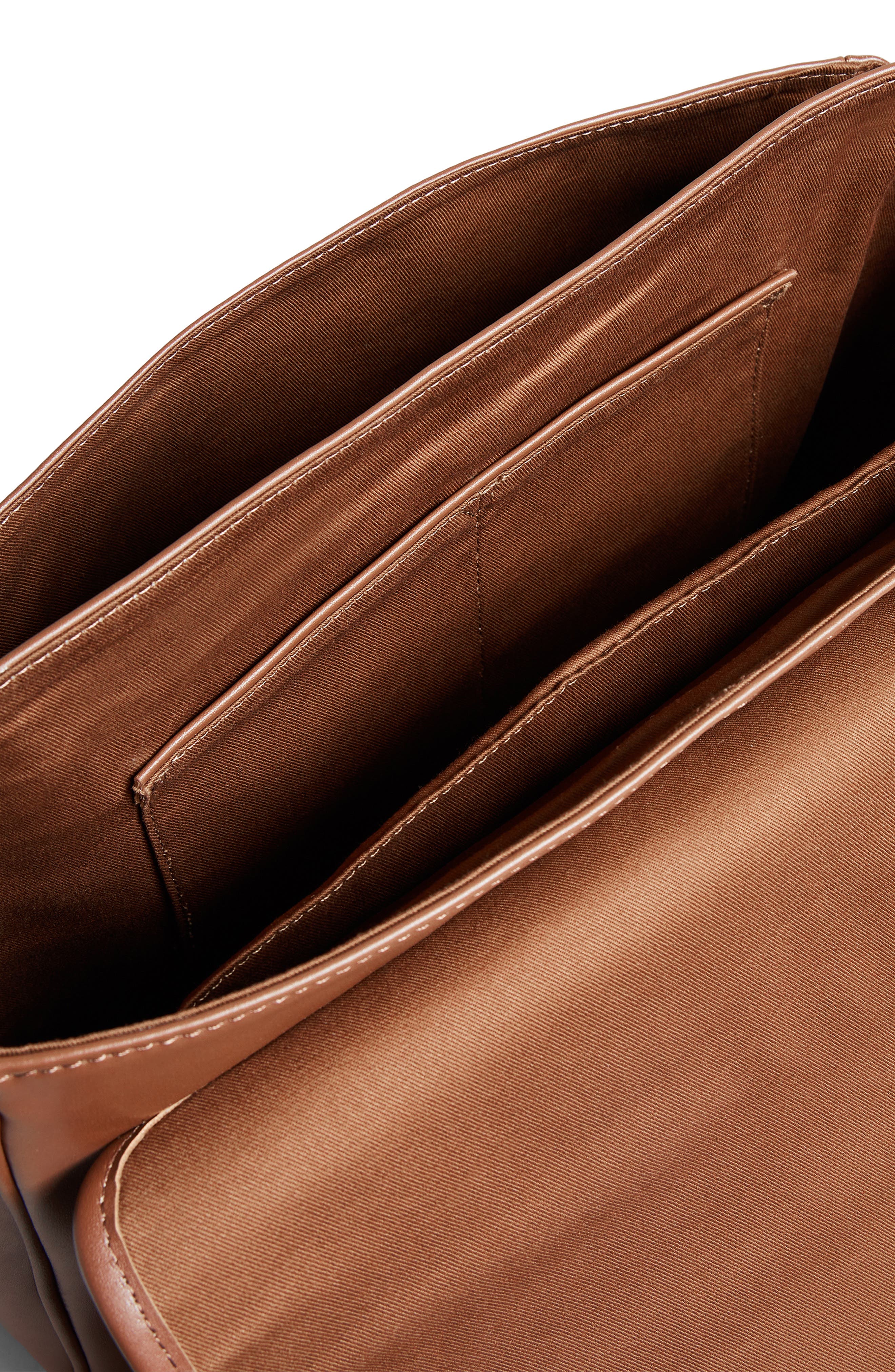 Ted Baker London Phanton Recycled Faux Leather Messenger Bag, Alternate, color, 