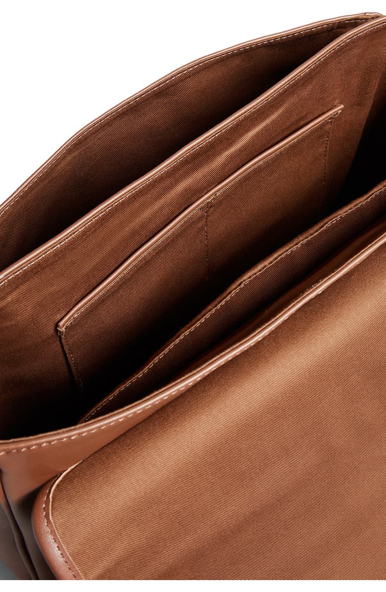 Ted Baker London Phanton Recycled Faux Leather Messenger Bag, Alternate, color,