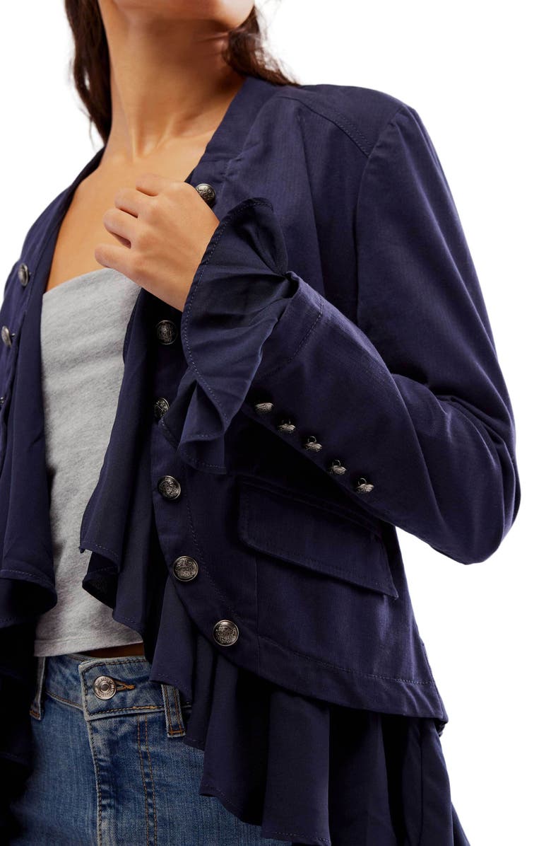 Free People Ruffles Romance Jacket, Alternate, color, 